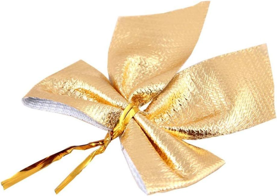 12pcs Bow Christmas Ornament Gift Decoration Ribbon Bows Christmas Decorations Christmas Ribbon Bow Ties Burlap