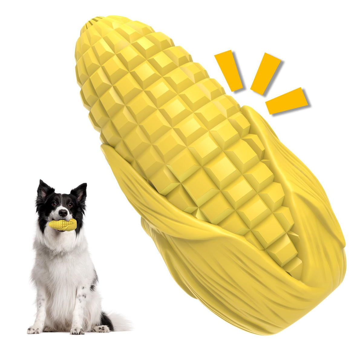 Indestructible Dog Chew Toy for Aggressive Chewers, Tough Durable Squeak Interactive Dog Toys with Milk Flavor (Blue)