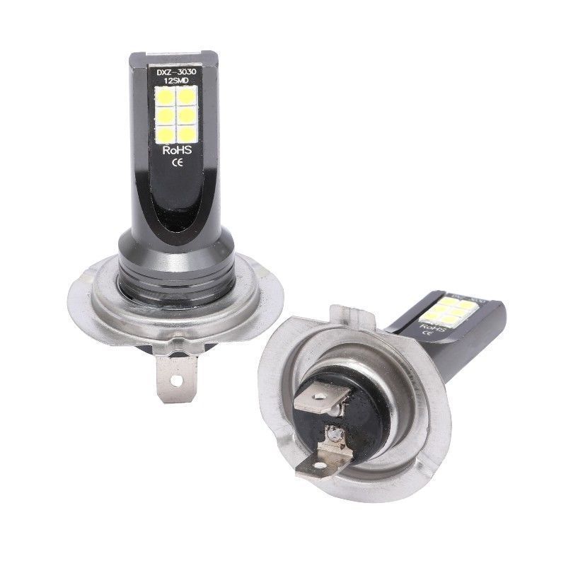 H3 LED Fog Light Bulbs Golden Yellow 3000K Chips with Projector Super Bright DRL Daytime Running Lamp Amber- 1 Pair