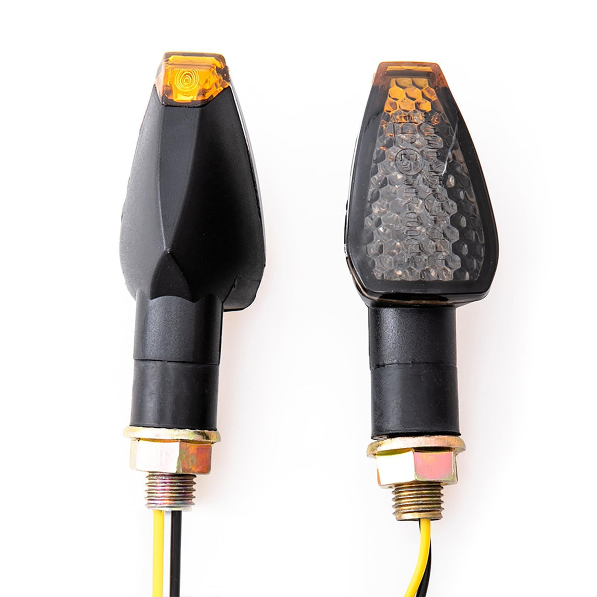 2 pcsMini Stalk Arrow Light Motorcycle Turn Signals Lights Universal Motorbike LED Indicator Blinker Amber Lamp