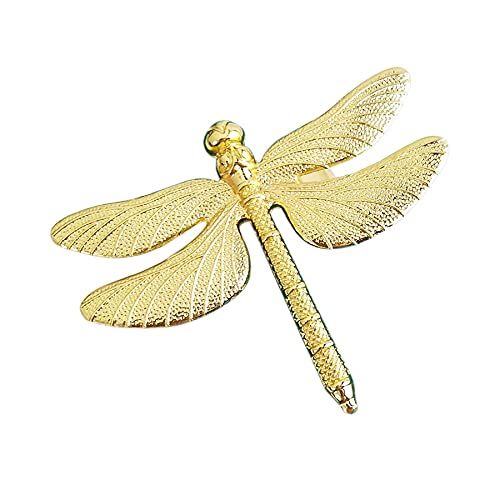 2PCS Dragonfly Napkin Ring Gold DIY Hotel Wedding Banquet Table Display Metal Napkin Buckle (Gold /Silver)