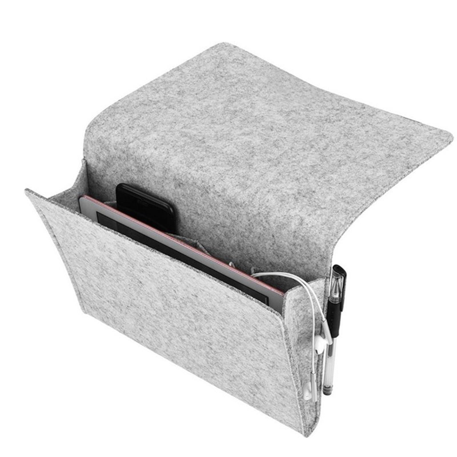 Bedside Caddy,Bed Storage Organizer Hanging Bag Holder,Magazine Book Phone Tablet Cables Remote for Home Dorm Bed Sofa