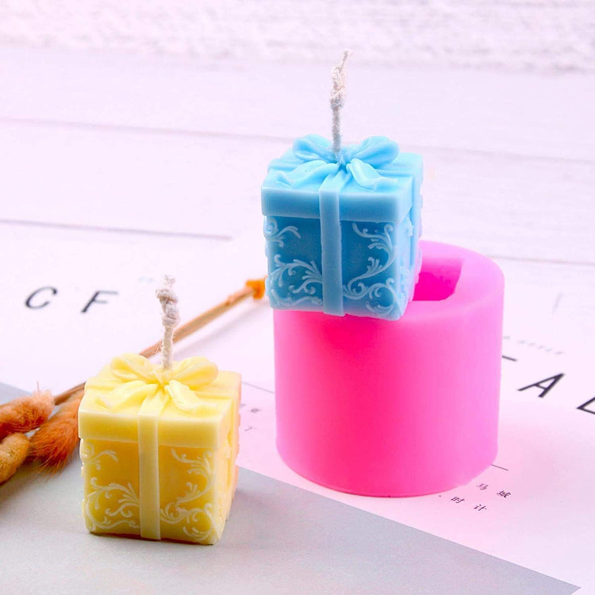 3D Christmas Candle Mold,DIY Christmas Tree Deer Santa Claus Silicone Molds Candle,Soap,Aromatherapy Stones Making
