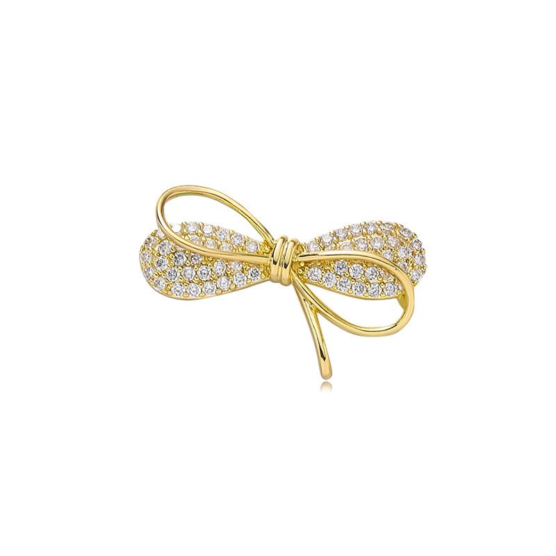 Women Brooch Rhinestone Opals Enamel Animal Pin Vintage Bow, Fashion Elegant Bridal Wedding Holiday Scarf Daily Brooch