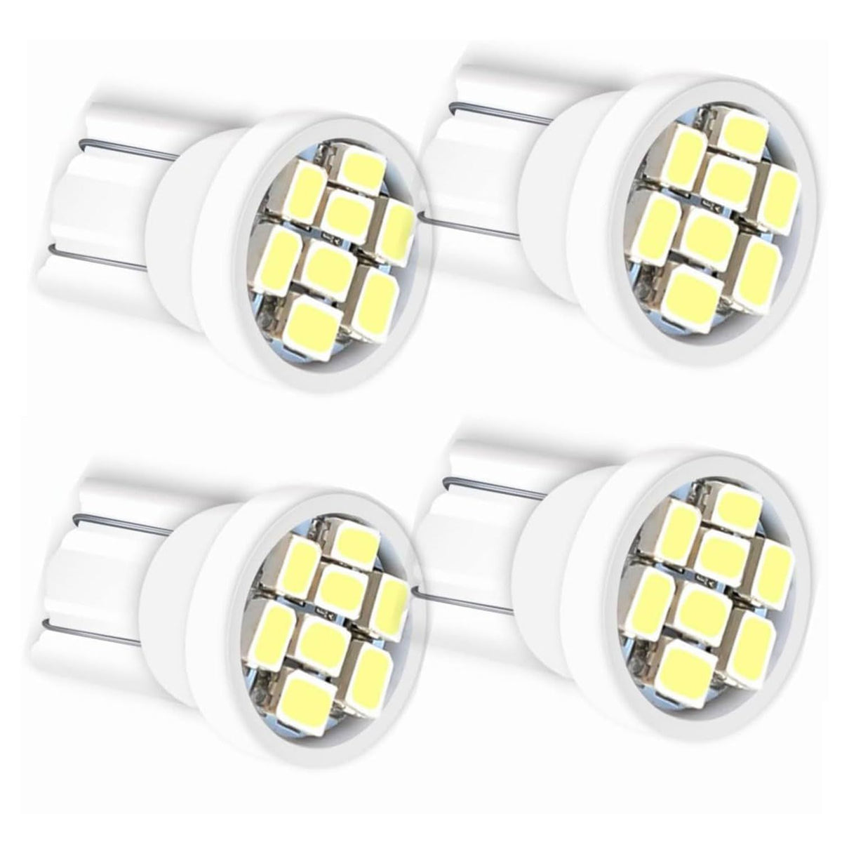 4PCS White LED Car Parking Light Bulb Replacement Side Marker Light Automotive Light Bulb Error Free Lamp