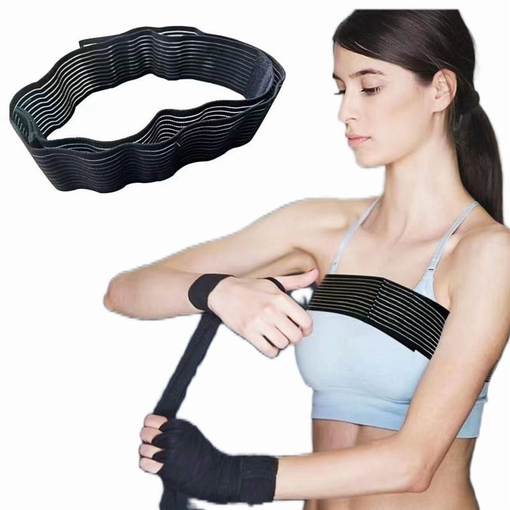 Women's Chest Belt,Sports Compression Chest Strap - Breathable Anti-Shake Binder for Running/Jumping/Workout, Elastic Adjustable Self-Adhesive Band (Sweat-Resistant, Secure Fit)Black