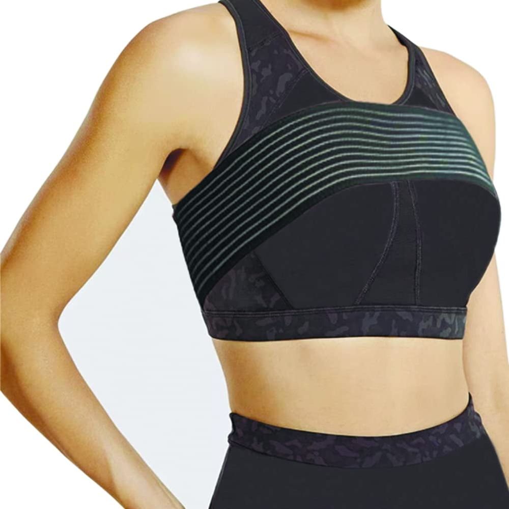 Women's Chest Belt,Sports Compression Chest Strap - Breathable Anti-Shake Binder for Running/Jumping/Workout, Elastic Adjustable Self-Adhesive Band (Sweat-Resistant, Secure Fit)Black