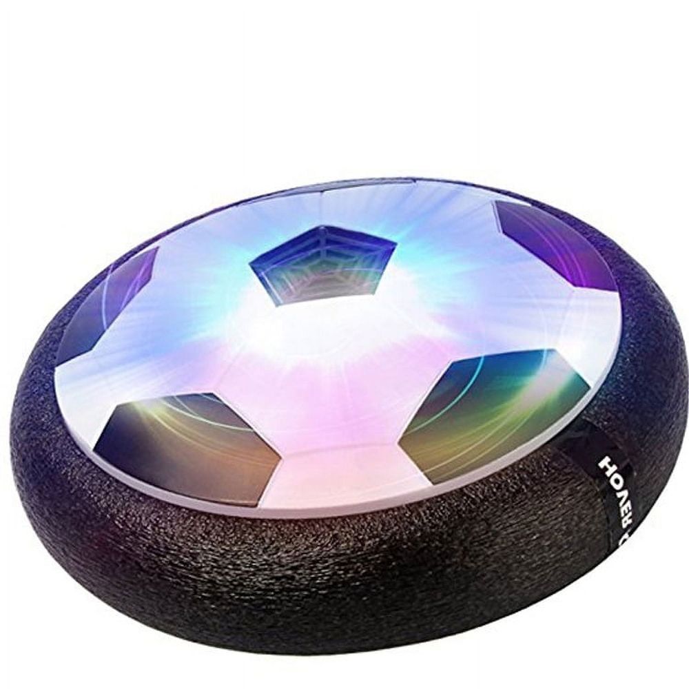 Hover Soccer Ball with LED Light Indoor & Outdoor Games Black, White