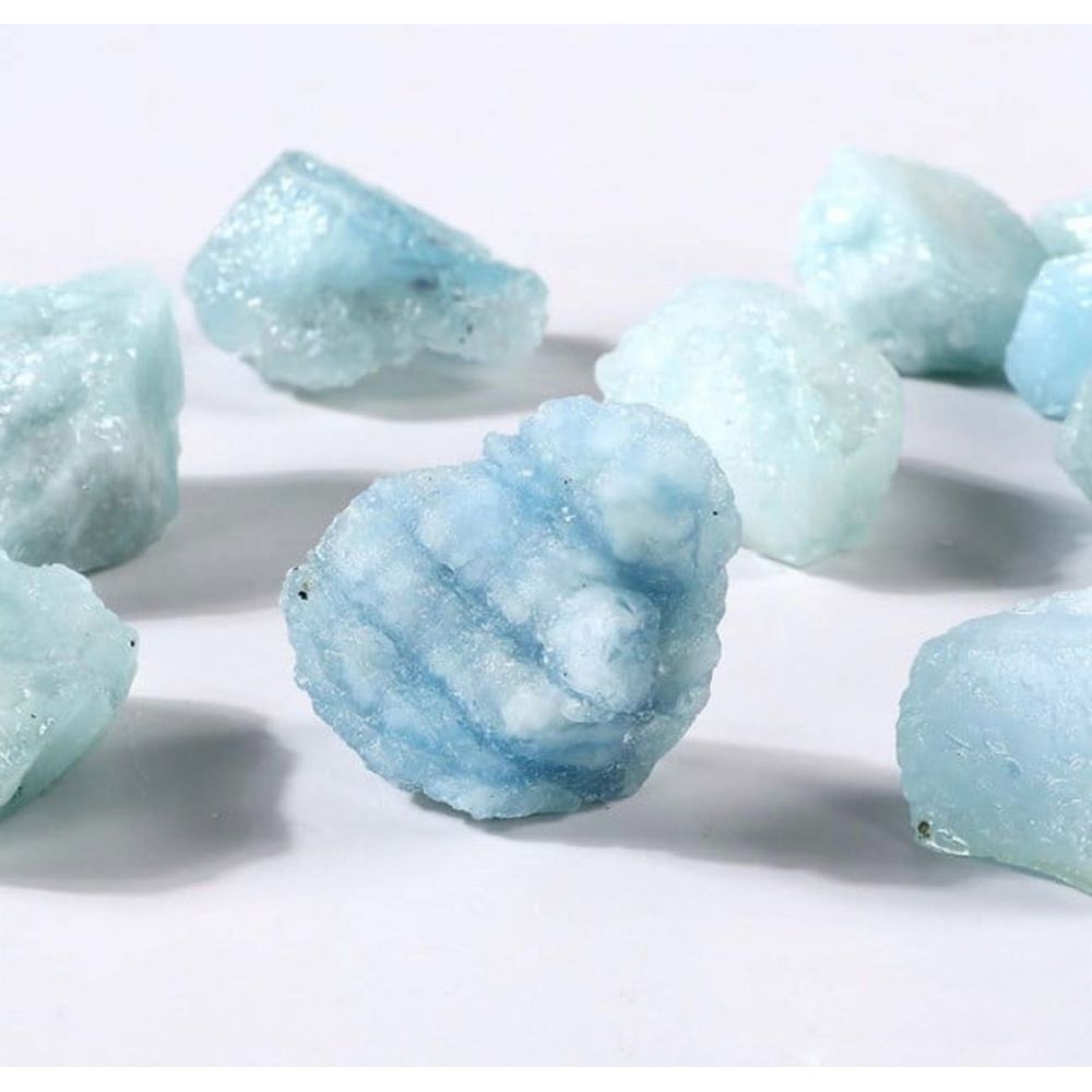 1 Pc Aquamarine Crystal,Large 1.25-2.0 Healing Crystals,Sky Blue Aquamarine Healing Crystal,Natural Rough Stones Crystal,Stones Crystal for Cabbing