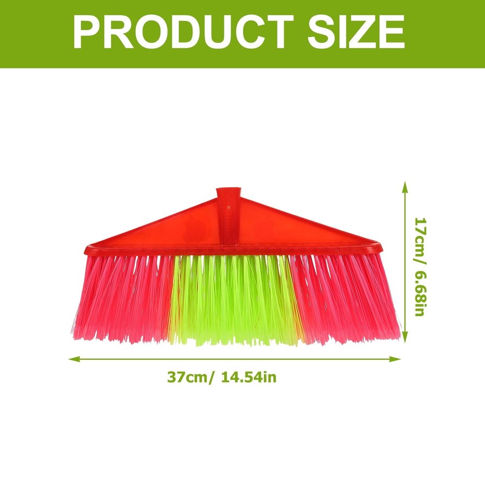 2-Pack Floor Broom Replacement with Thick Bristles for Indoor Sweeping and Cleaning