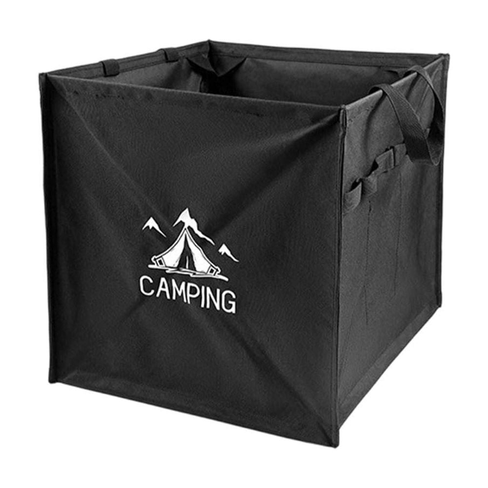Foldable Camping Storage Bin Organizer with Handles Portable Waterproof Outdoor Container for Cookware Gear Accessories