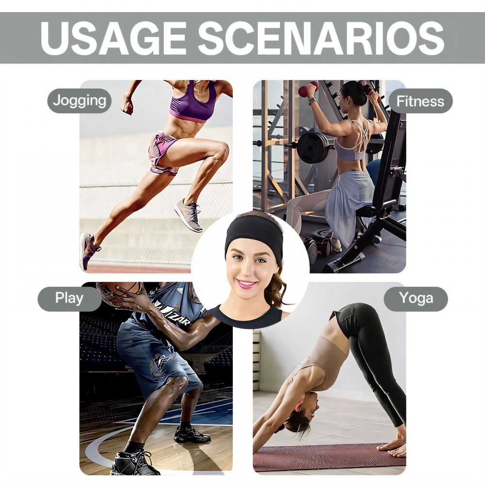 6Pcs Sweat Band,Non Slip Headbands for Women,Workout Headbands,Multicolor4