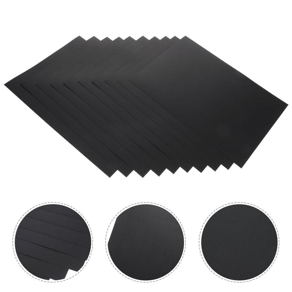 Black Paperboard for Crafts and Handicrafts, 100 Sheets A4 Painting and Drawing Paper for Artists