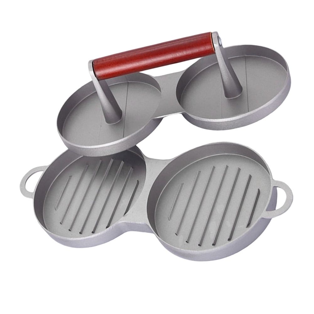 Double Burger Press Hamburger Patty Maker Meat Smasher for Perfect Homemade Burgers