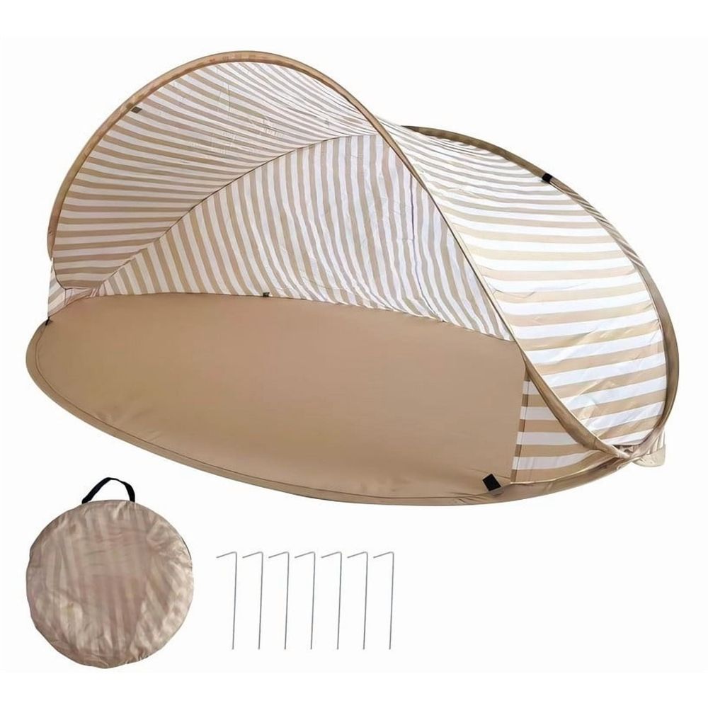 Beach Tent Sun Shelter, Beach Shade Tent with UPF 50+ UV Protection for 2-3 Person, Portable & Easy Setup Cabana, Carry Bag Included