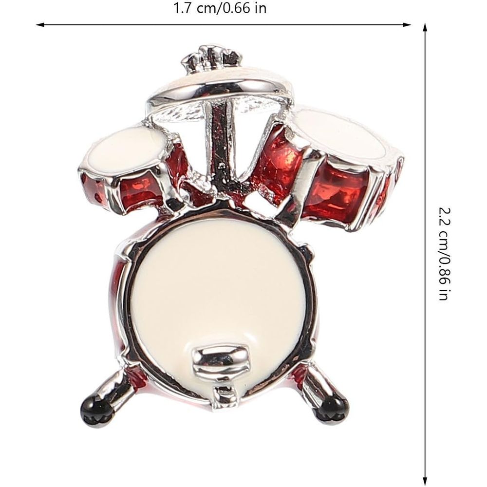 2pcs Brass Drum Set Cufflinks for Men and Women with Silver Finish