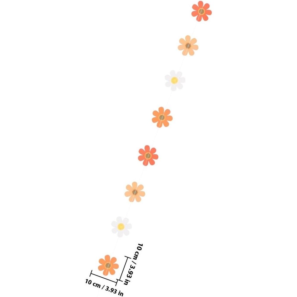 5 Strings Daisy Flower Garland Decorations - Paper Banner Easy to Suspend for Window Garden Party Fine Workmanship Unique Style