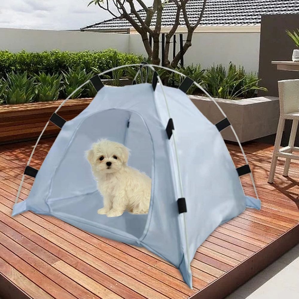 Pet Products, Original Pet Cot Tent Portable Dog House, Dog Shade & Weather Shelter, Up to 16.5 LB Dogs Dog Bed, Large 15.75 X 15.75 X 11.81 Inches, Blue