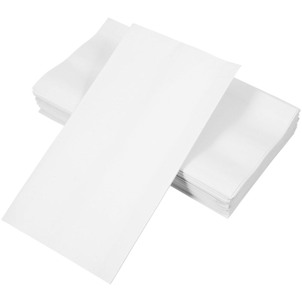 100pcs Disposable Auto Trash Bags White Paper Car Garbage Bags for Travel and Train Use