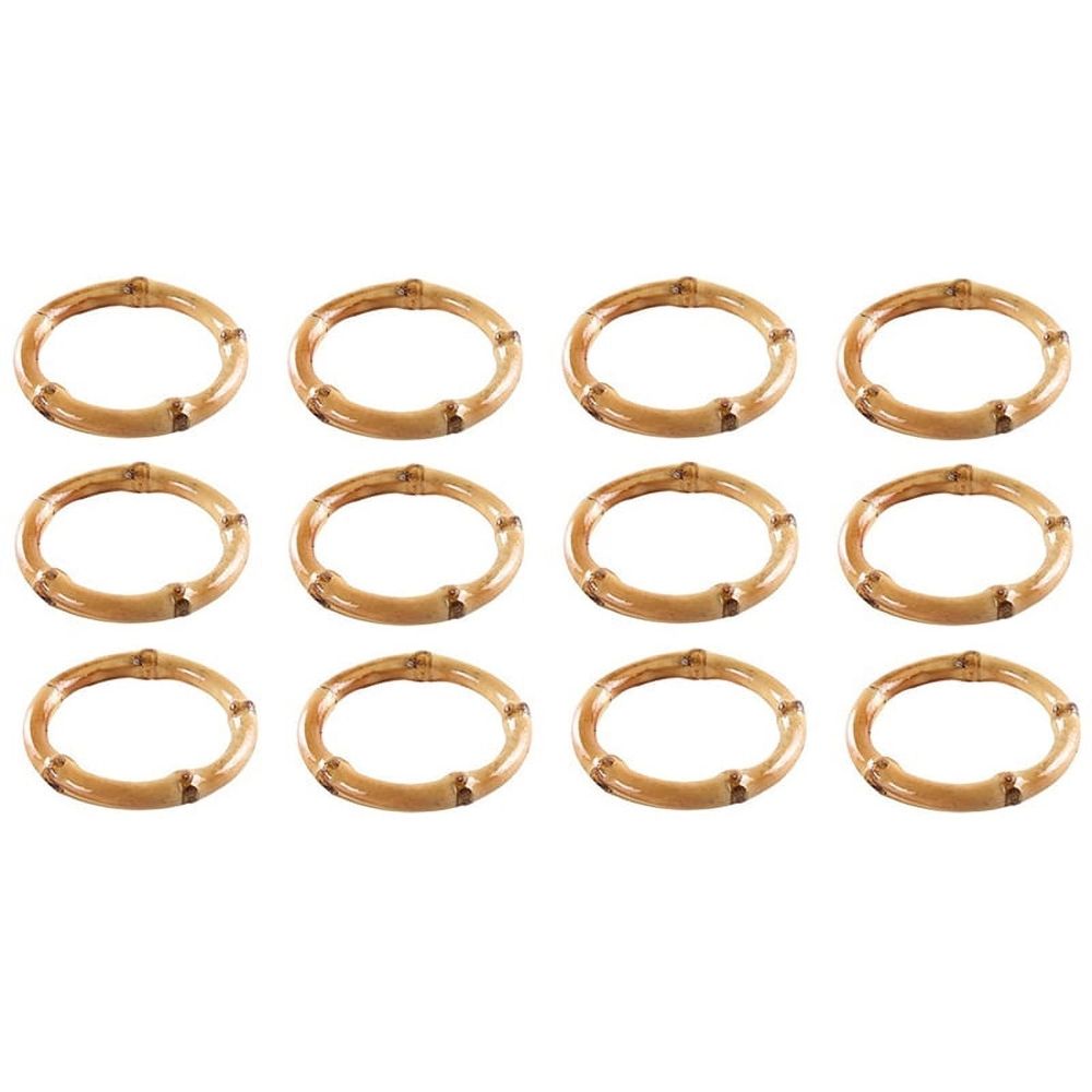 12x Handmade Bamboo Napkin Ring Natural Rustic Napkin Holders Natural Napkin Holder Rings Table