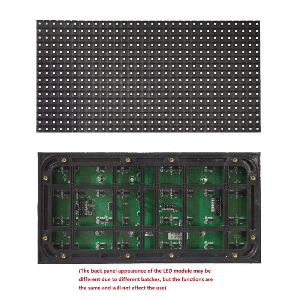 2Pcs P10 Full Color Outdoor LED Module HUB75 SMD3535 32x16 Pixels Display Panel 320x160mm 1/4S Driver