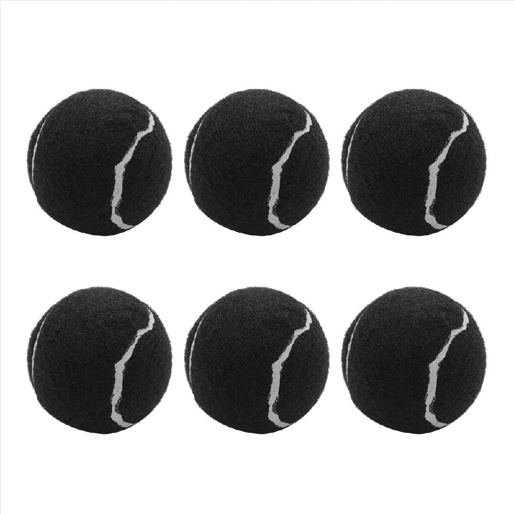 12Pcs Pack Tennis Balls Wear- Elastic Training Balls 66mm Ladies Beginners Practice Tennis ,Black