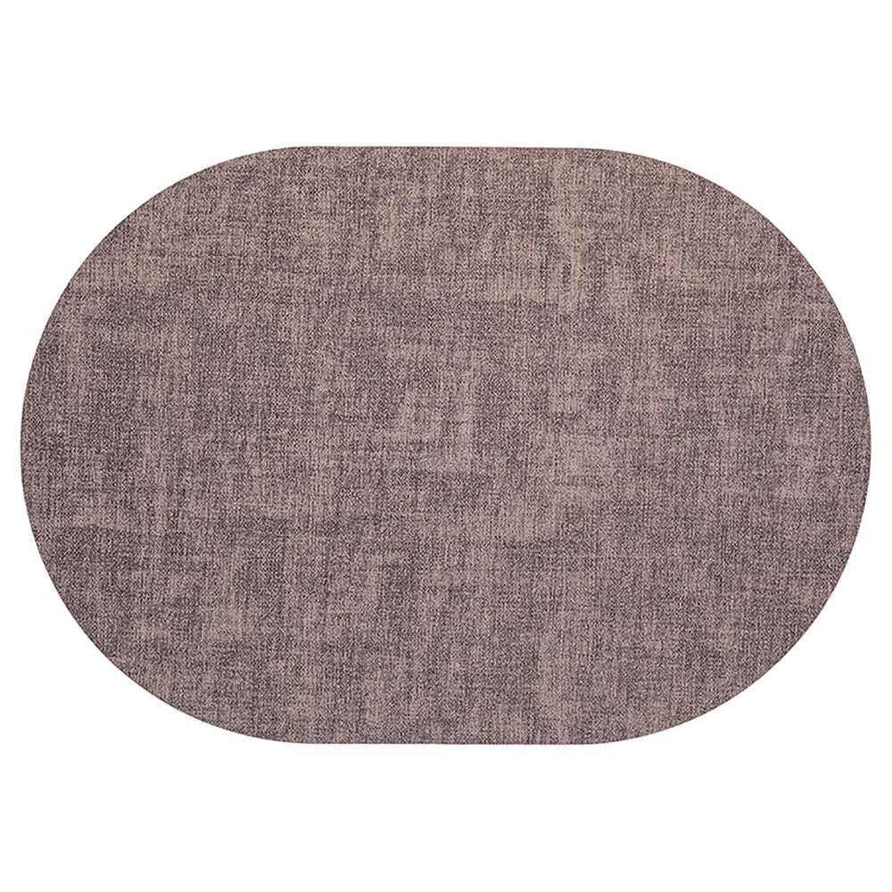 Textured Faux Leather Table Placemats 4 Pack Waterproof Heat Resistant Reversible Oil-Proof Dining Mats 2mm Thick 11.8x17 Inch Home Dining Room Kitchen Protection Decor Brown