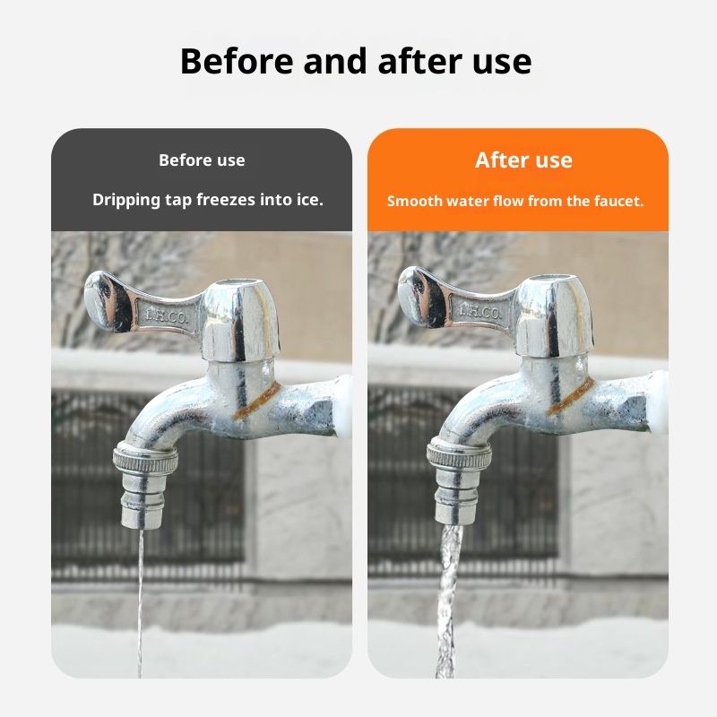 3 pack Thickened Anti-Freeze Outdoor Faucet Socks - Reusable Hose Bib Covers with Reflective Strips for Winter Freeze Protection, Cold Weather