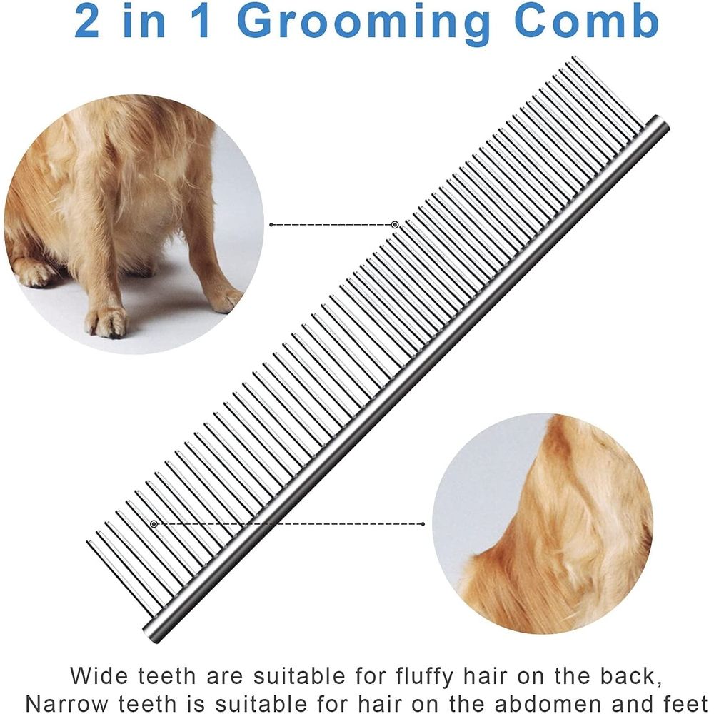 3 Pack Dog Grooming Scissors with Safety Round Tip, Perfect Steel Up-Curved Grooming Scissors Thinning Cutting Shears with Pet Grooming Comb for Dogs and Cats