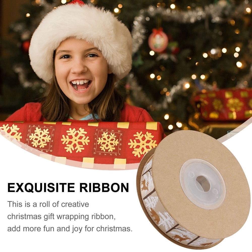 Packaging Ribbon, Multi-Colored Polyester, Creative Printing, Christmas Decor