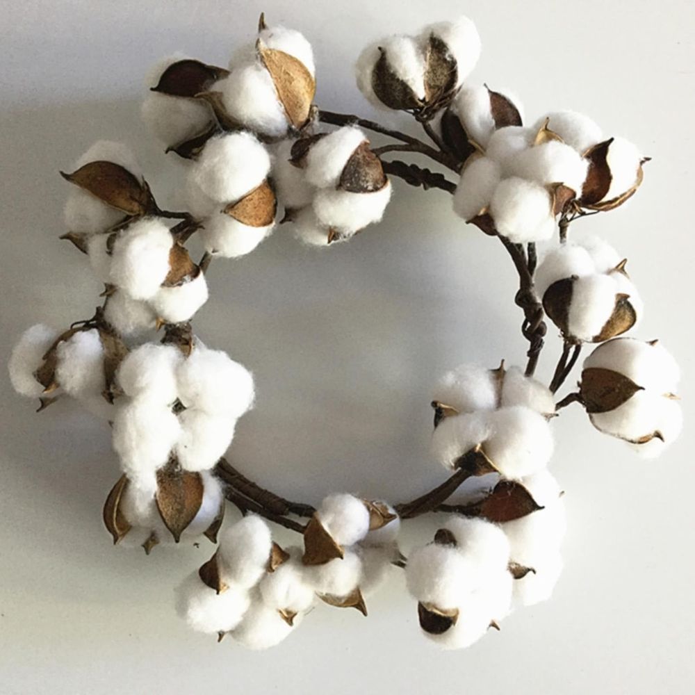 Cotton Wreath Festival Decoration Christmas Wreath Cotton Door Ring