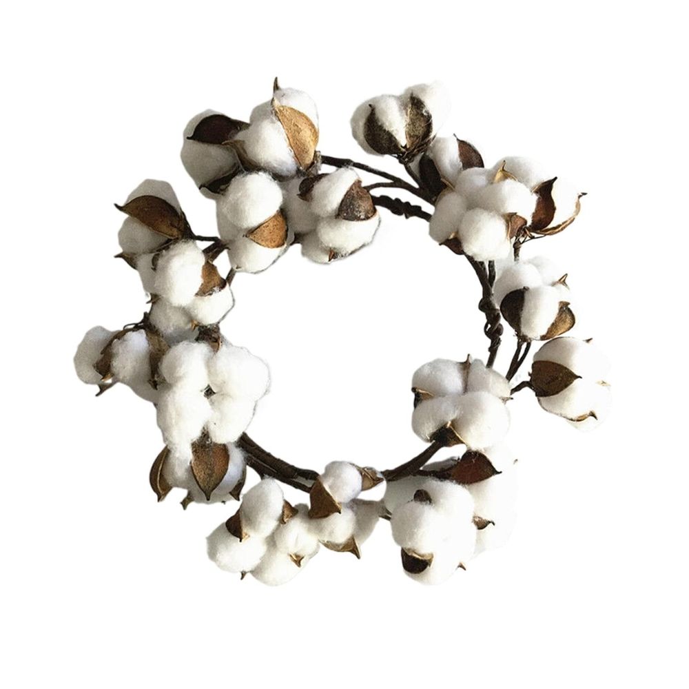 Cotton Wreath Festival Decoration Christmas Wreath Cotton Door Ring