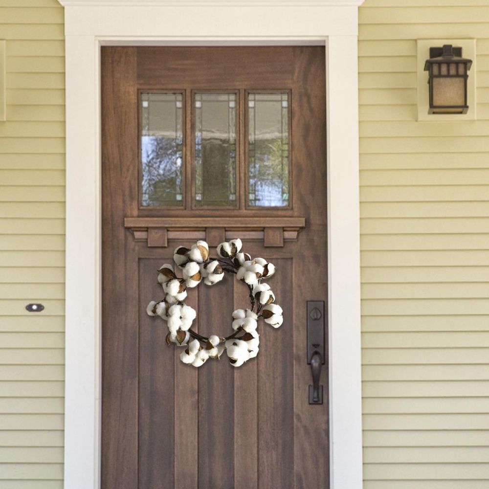 Cotton Wreath Festival Decoration Christmas Wreath Cotton Door Ring