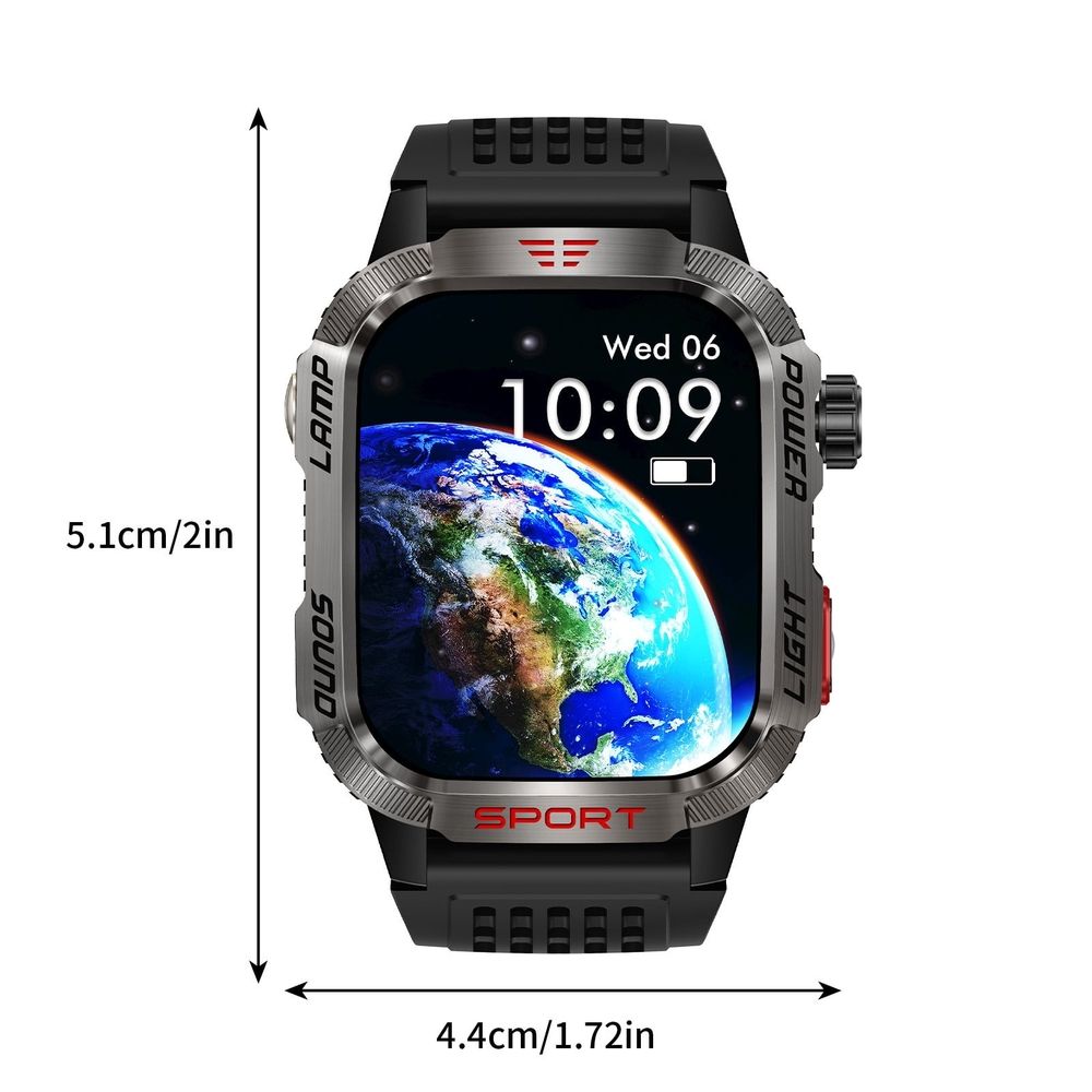 Smart Watch, Smart Watches for Women, HT29 Smartwatch Outdoor Sports LED Lamp Banknote Detection Lamp Call Altitude Barometric Pressure Bracelet, Smart Watches for Men(Yellow)