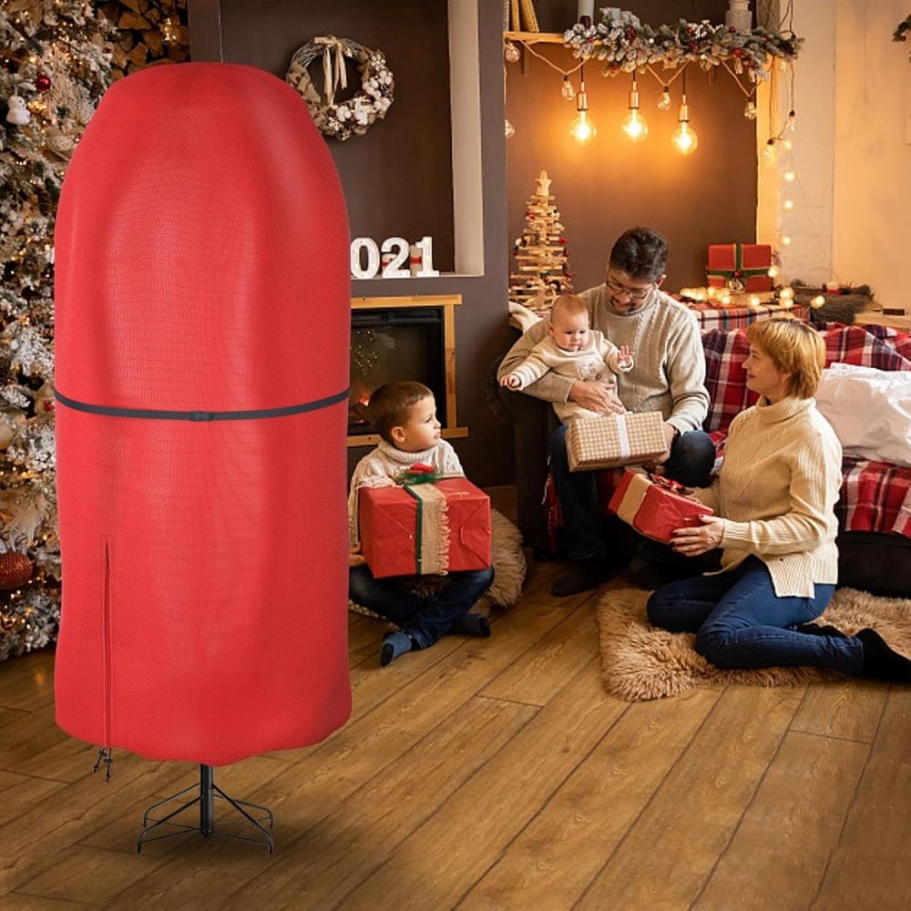 Upright Christmas Tree Storage Bag,Oxford Fabric Tear Resistant Adjustable Christmas Tree Storage Bag for 9 FT Assembled Trees(Excluding Christmas tree)