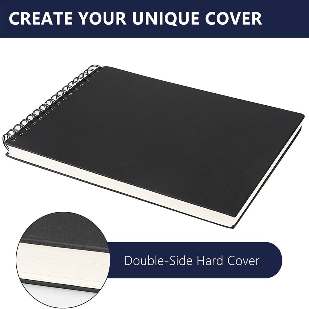 8" x 12" Sketch Book, Top Spiral Bound Sketch Pad, 60 Sheets 160gsm Acid-Free Drawing Paper, Art Sketchbook for Drawing Pad for Artists & Beginners Professional Art Supplies for Adults