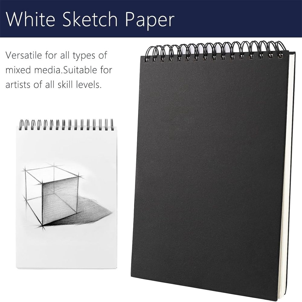8" x 12" Sketch Book, Top Spiral Bound Sketch Pad, 60 Sheets 160gsm Acid-Free Drawing Paper, Art Sketchbook for Drawing Pad for Artists & Beginners Professional Art Supplies for Adults