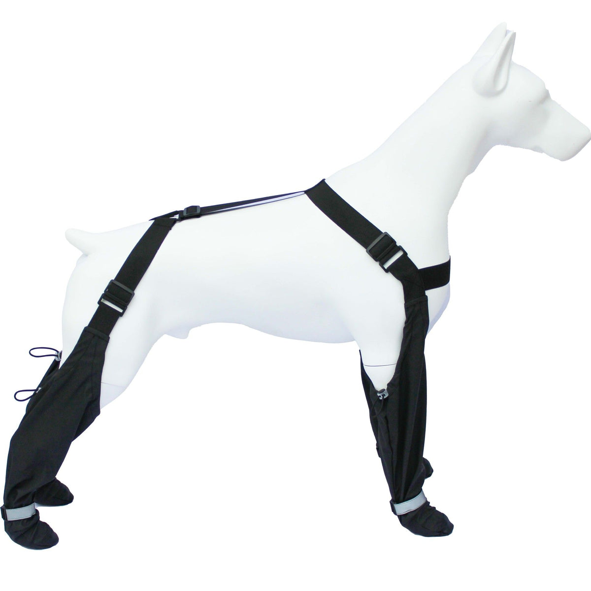 Dog Suspender Booties, Paw Boot Leggings Anti-Slip, Pet Snow Pants with Attached Boots Waterproof, Adjustable Suspender Shoes for Dogs Winter Snow Rain Hiking Paws Protector(L)