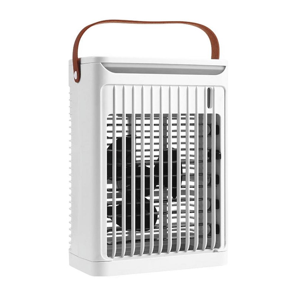 Small Air Conditioner Fan, Evaporative Air Cooler with 5 Wind Speed, 3 Timer Modes, 2 Cool Mist and Colorful Night Light, USB Rechargeable Portable AC Unit Strong Airflow Cooling Fan for Office