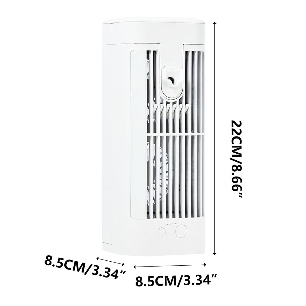Portable Air Conditioners, Evaporative Air Cooler with Night Light, Personal Small Misting Desk Cooling Fan with Handle, USB Powered 3 Speed Atomizing Refrigeration Fan for Bedroom Office