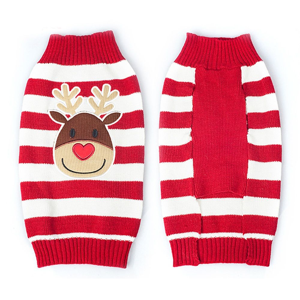 Dog Sweater Christmas Pet Cat Winter Knitwear Warm Clothes XXL Dog Reindeer Sweaters Dog Sweaters New Year Christmas Pet Clothes for Small Dog