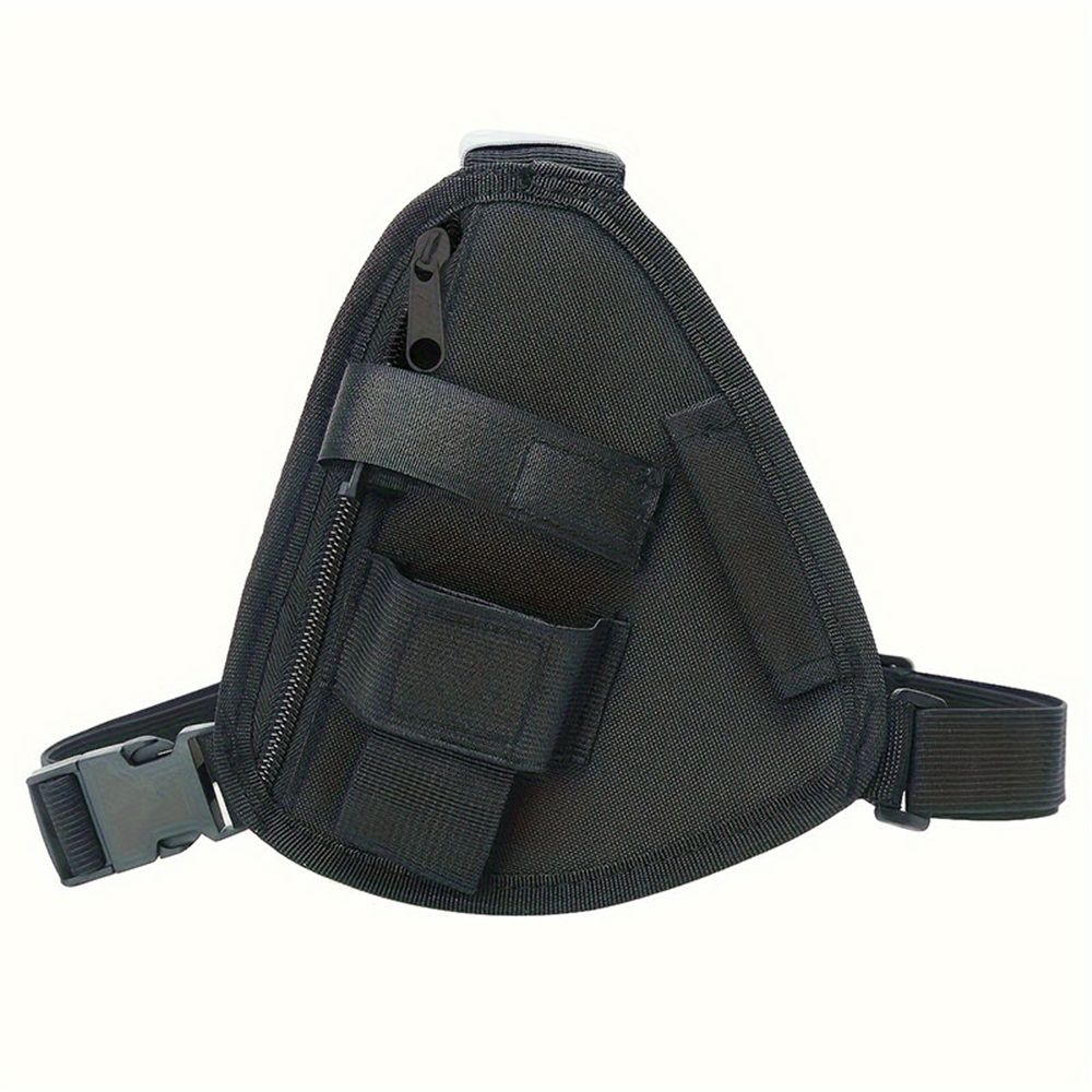 Chest Rig Bag Adjustable, Walkie Talkie Portable Vest Chest Bag Pouch Black with Adjustable Strap Chest Bag for Men Women Night Running Exercise Hiking(black)