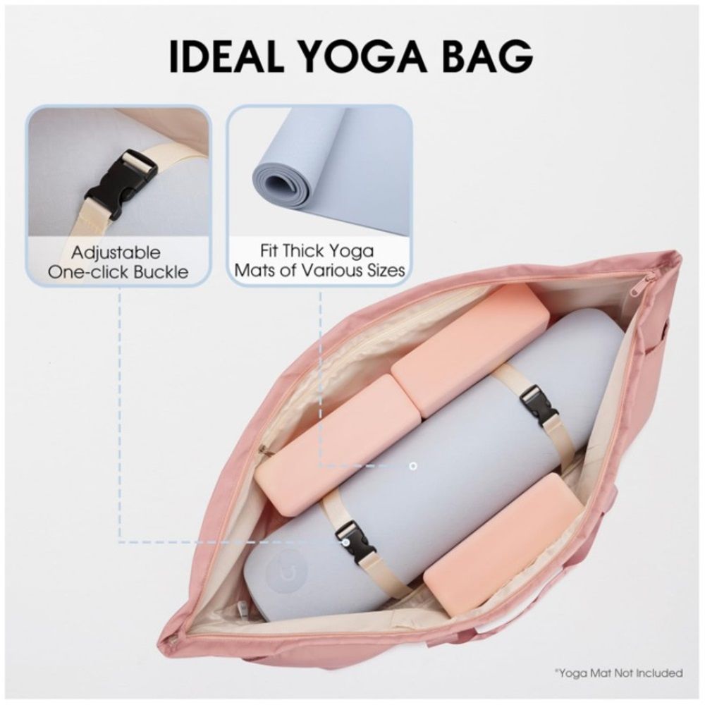 Yoga mat bag, women's Pilates exercise handbag, women's and men's exercise equipment accessories(pink)