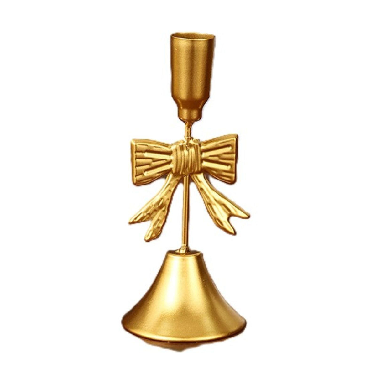 3 Pcs Gold Bow Taper Candle Holder Vintage Candle Stick Holders Antique Brass Decorative Candlestick for Wedding Christmas Home Table Decor