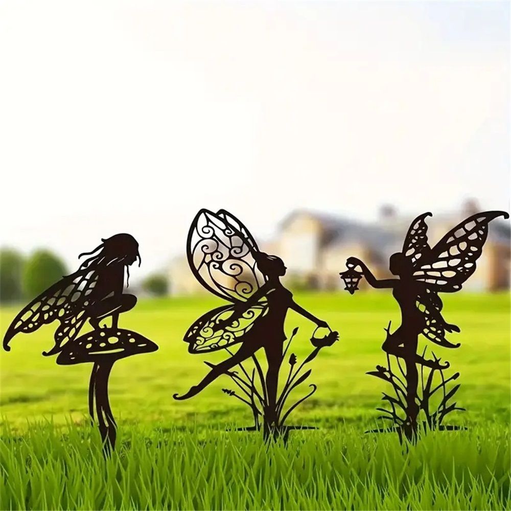 6 pack Decorative Garden Stakes, Fairy Garden Statues for Home and Garden, Flower Pot, Lawn, Flower Bed Decoration Gifts