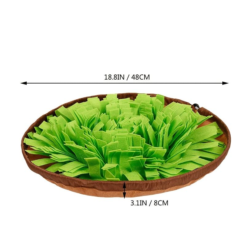 Pet Dog Sniffing Mat, Slow Feeder Toy for Cats And Dogs, Natural Foraging Mat, Anti-Gulping Training Tool, Indoor Outdoor Leakage Toy, Pet Enrichment Supplies, Dog Sniffing Pad Grass Color