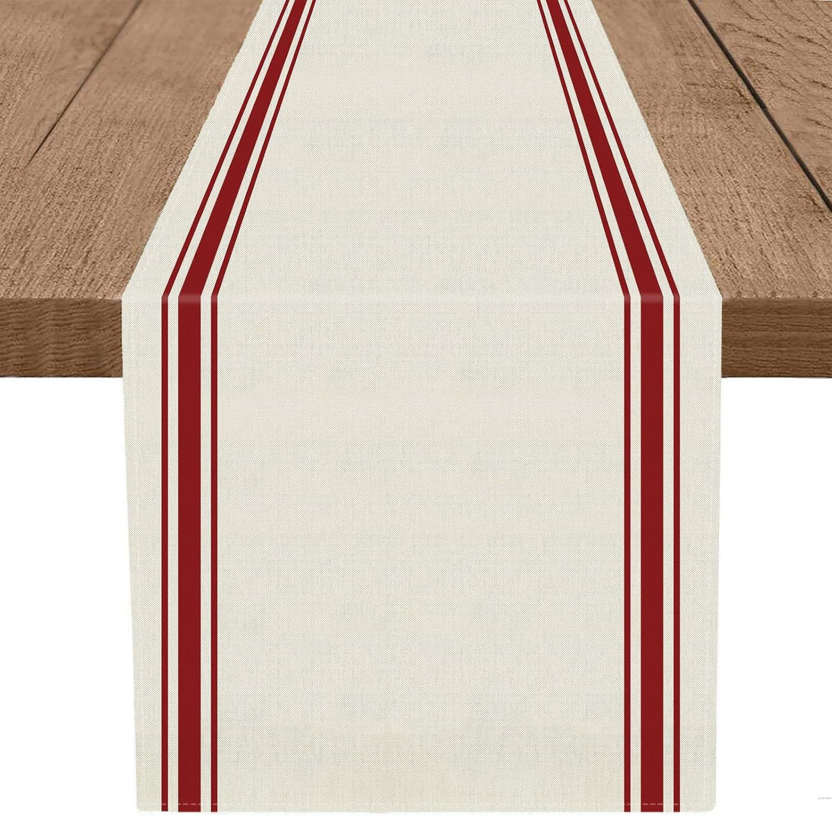 Christmas Table Runner Simple Stripe Merry Christmas Long Runners for Winter Xmas Home Kitchen Dining Table Decoration 13 x 72 Inch