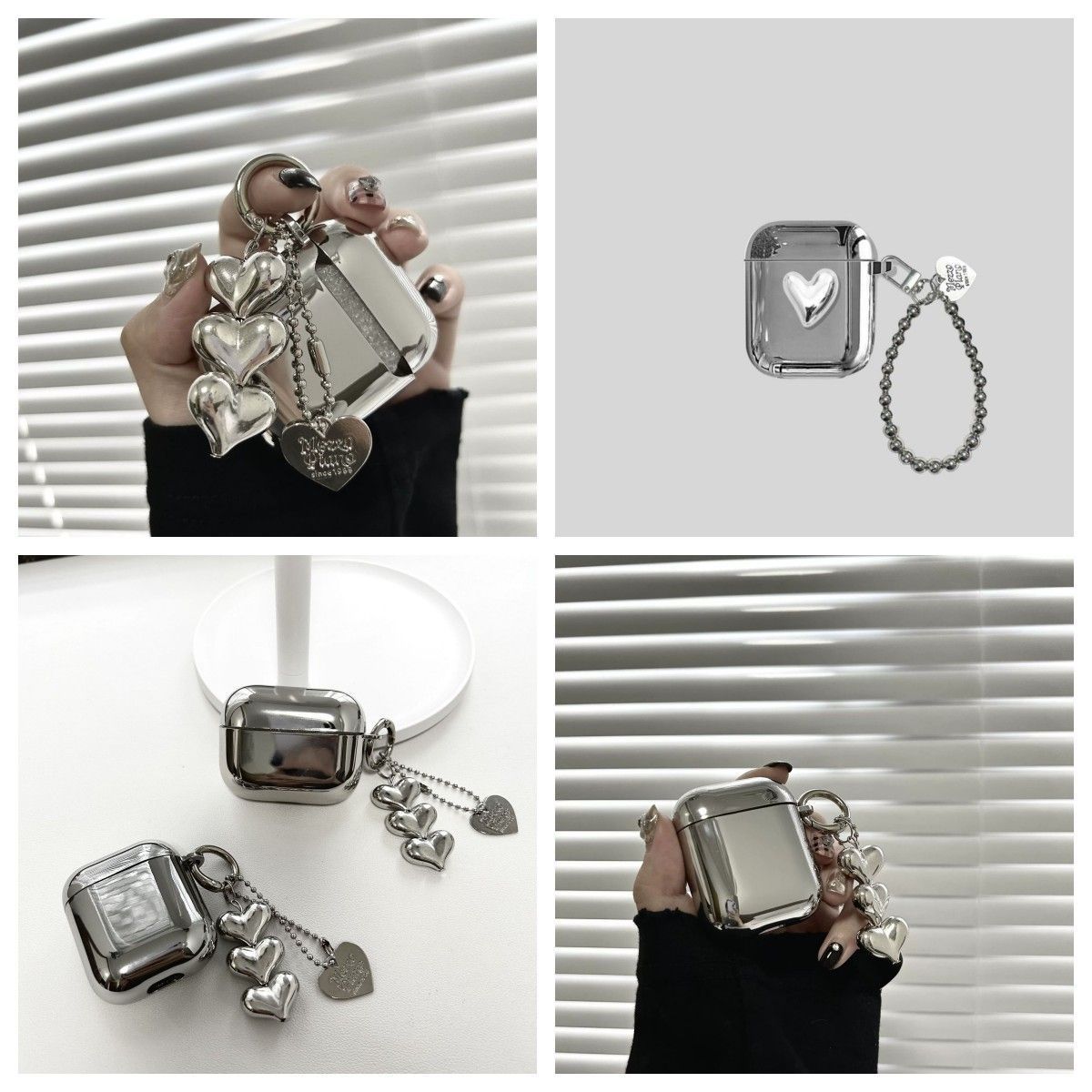 Electroplated 3D Heart + Bracelet Apple AirPods 4
