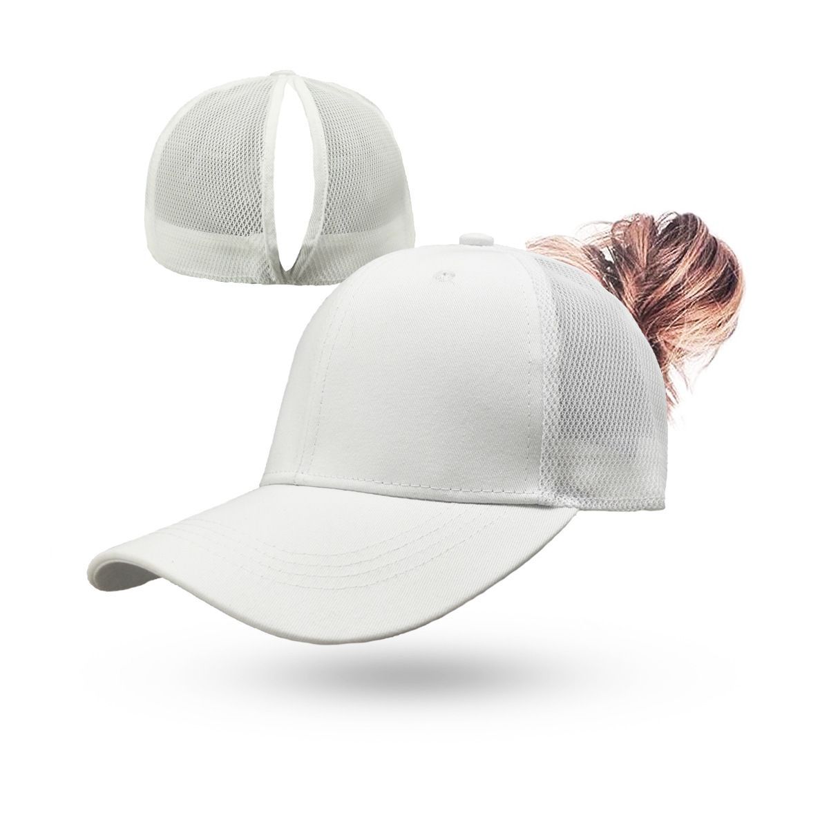Magnetic Ponytail Cap Black