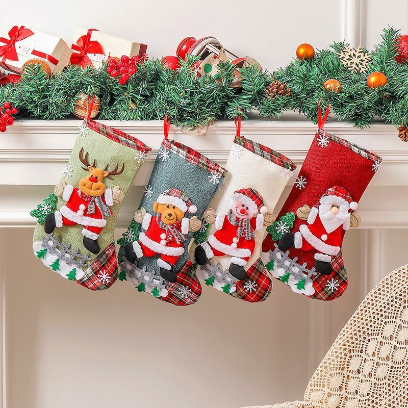 2pcs Santa Claus Christmas Stocking